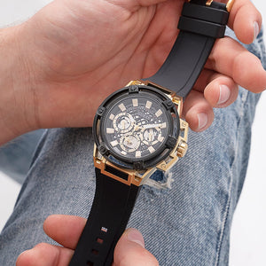 Guess Matrix Black Dial Men 46mm