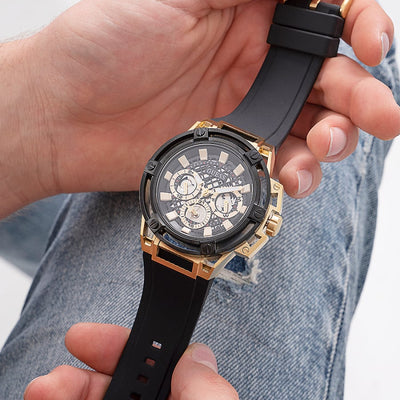 Guess Matrix Black Dial Men 46mm