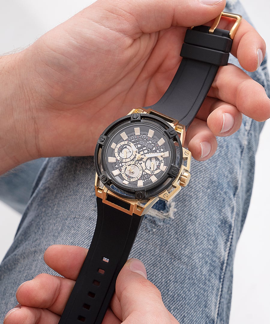 Guess Matrix Black Dial Men 46mm