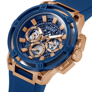 Guess Matrix Blue Dial Men 46mm