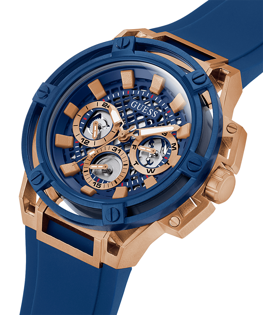 Guess Matrix Blue Dial Men 46mm