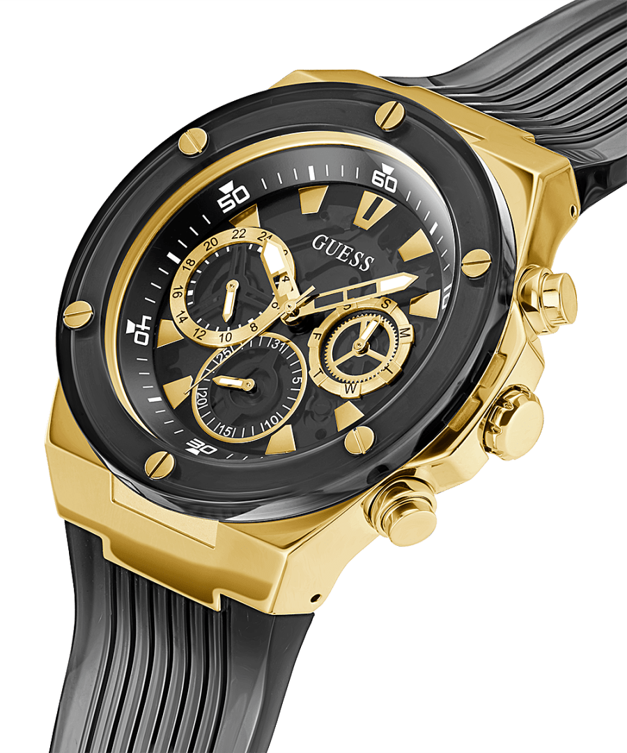 Guess Poseidon Black Dial Men 46mm