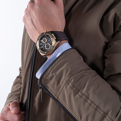 Guess Poseidon Black Dial Men 46mm