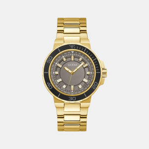 Guess Sport Men Quartz Gold Dial Analog Stainless Steel Watch GW0426G2
