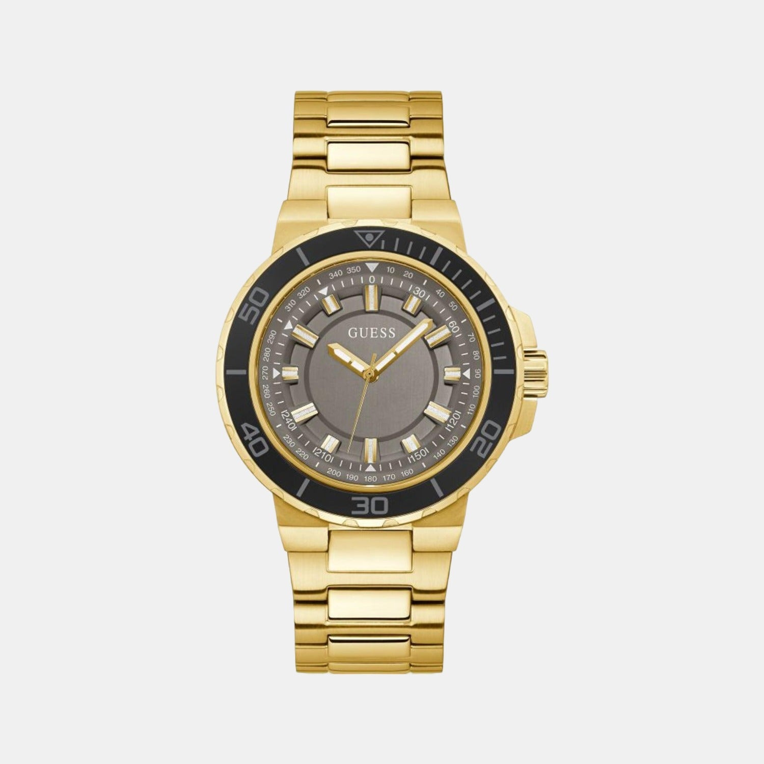 Guess Sport Men Quartz Gold Dial Analog Stainless Steel Watch GW0426G2