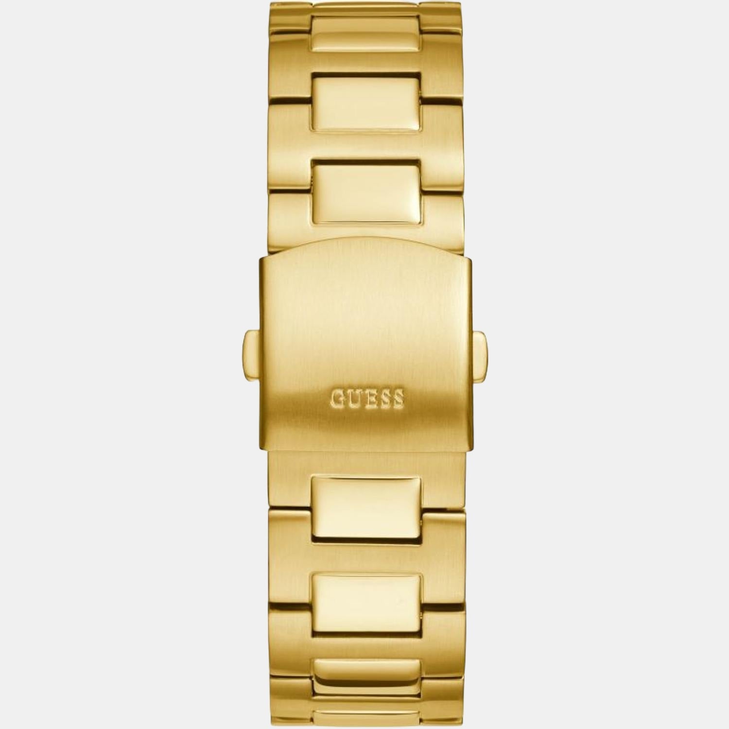 Guess Sport Men Quartz Gold Dial Analog Stainless Steel Watch GW0426G2