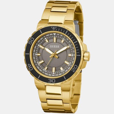 Guess Sport Men Quartz Gold Dial Analog Stainless Steel Watch GW0426G2
