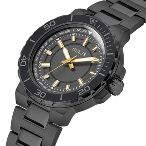 Guess Track Black Dial Men 44mm