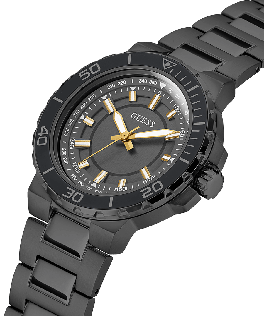 Guess Track Black Dial Men 44mm