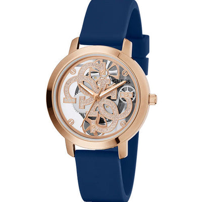 Guess Quattro Clear Rose Gold Dial Women 37mm GW0452L1