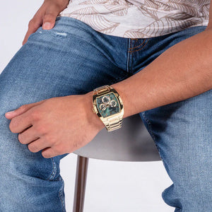 Guess Phoenix Green Dial Men 41.5mm GW0456G3