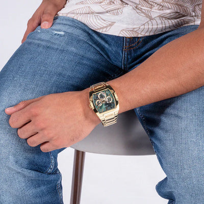 Guess Phoenix Green Dial Men 41.5mm GW0456G3