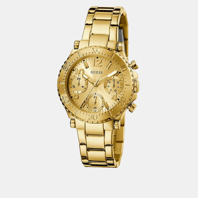 Cosmic Women Quartz Gold Dial Chronograph Stainless Steel Watch GW0465L1