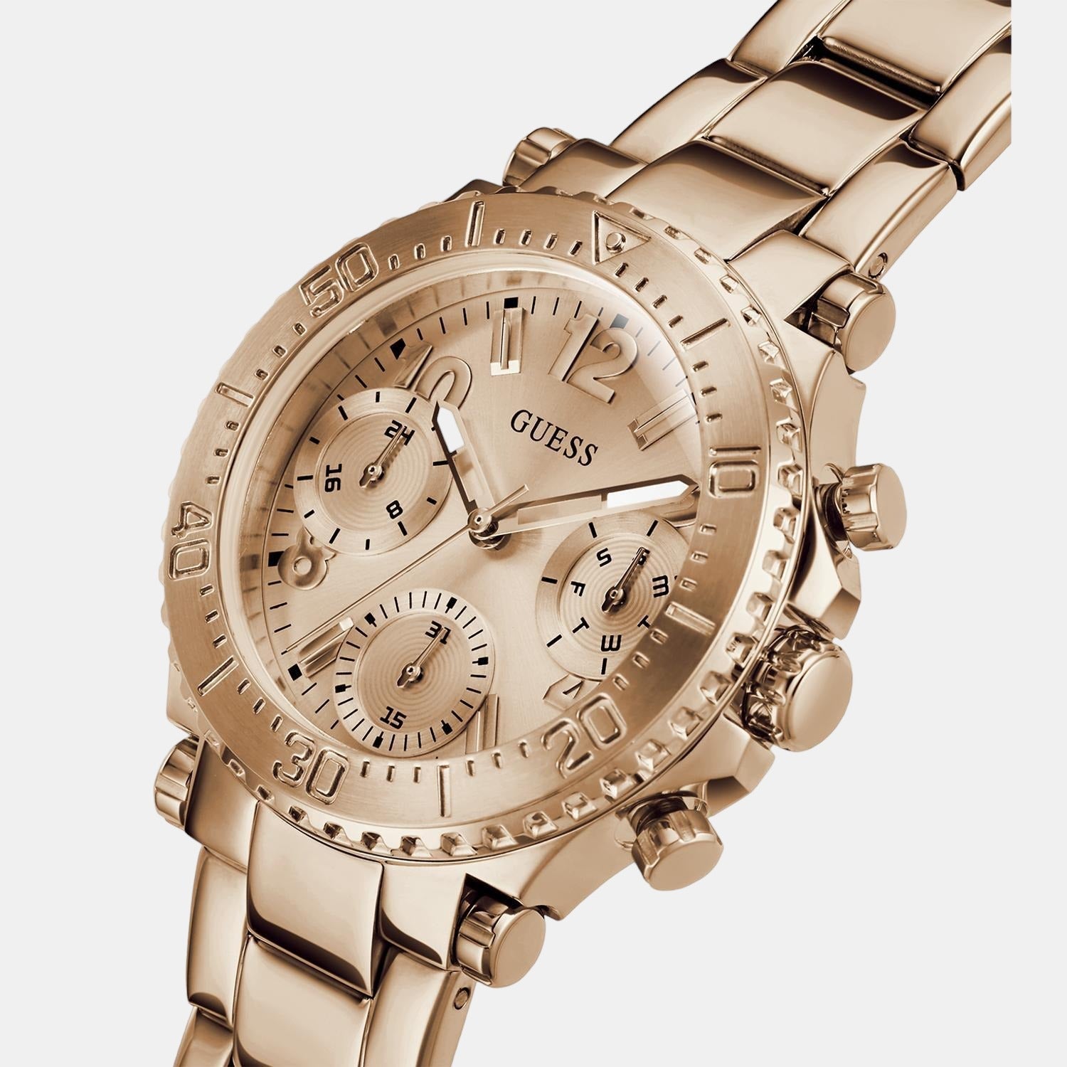 Cosmic Women Quartz Rose Gold Dial Chronograph Stainless Steel Watch GW0465L2