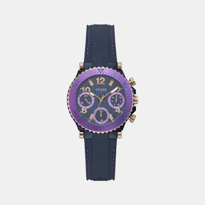 Guess Sport Women Quartz Blue Dial Chronograph Silicone Watch GW0466L2