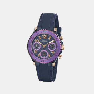 Guess Sport Women Quartz Blue Dial Chronograph Silicone Watch GW0466L2