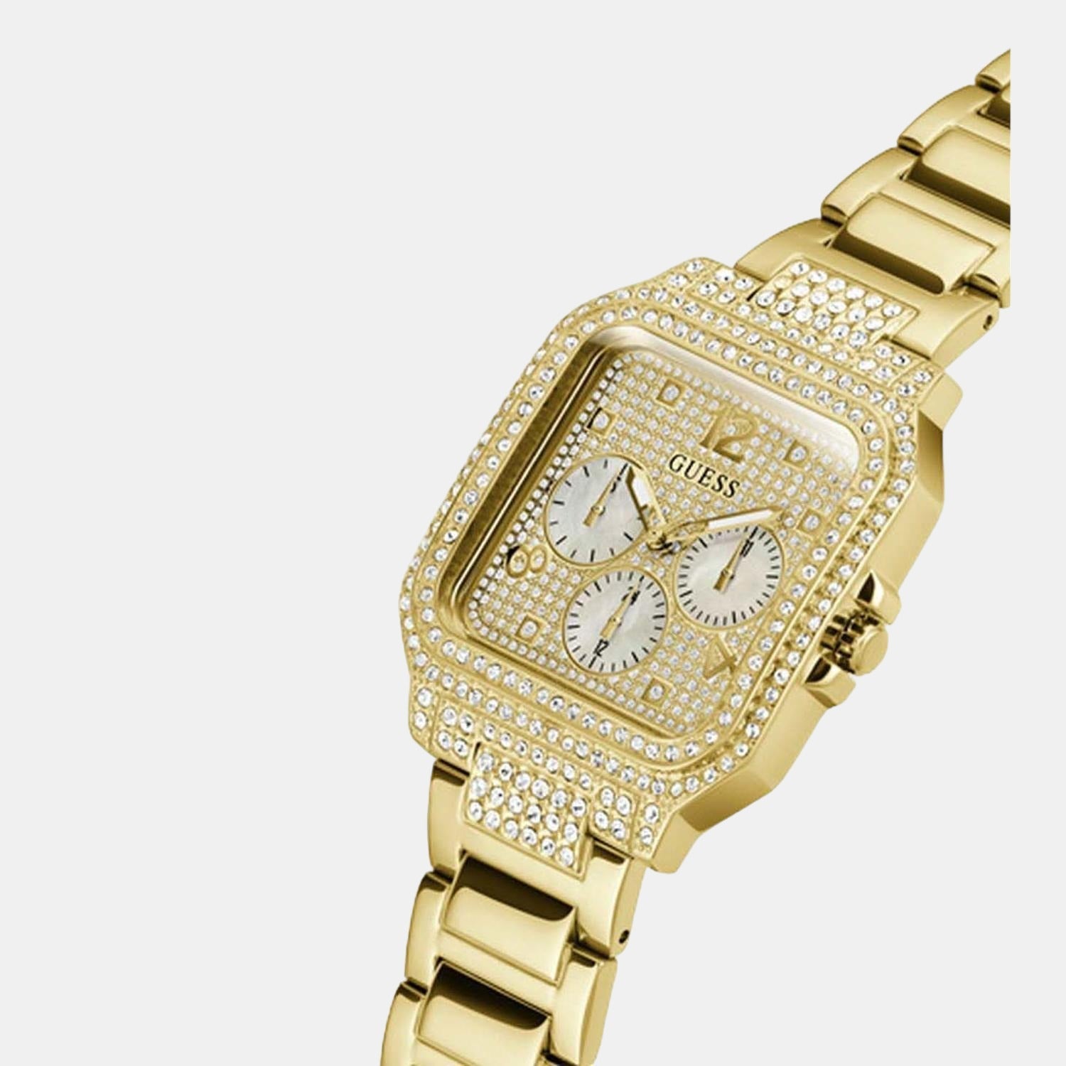 Deco Women Quartz Champagne Dial Chronograph Stainless Steel Watch GW0472L2