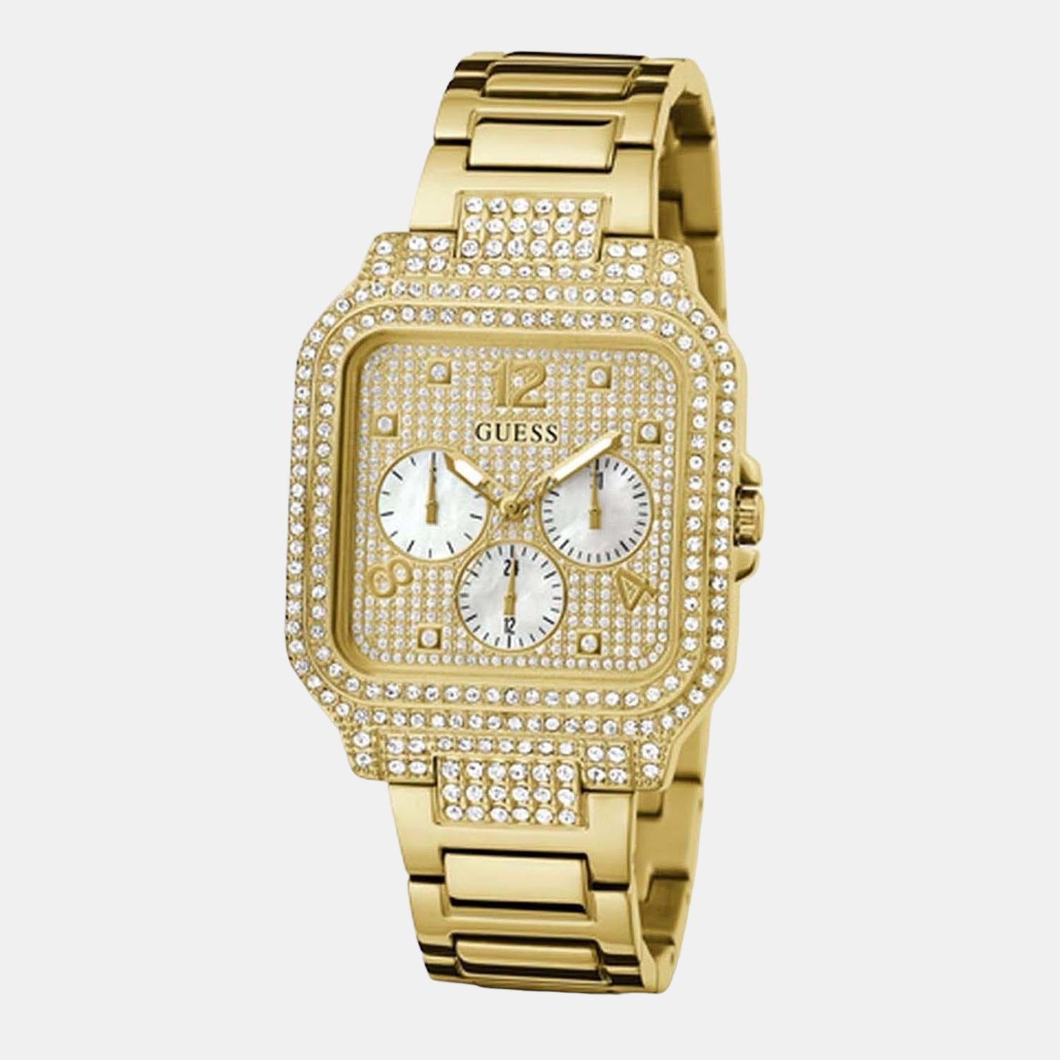 Deco Women Quartz Champagne Dial Chronograph Stainless Steel Watch GW0472L2