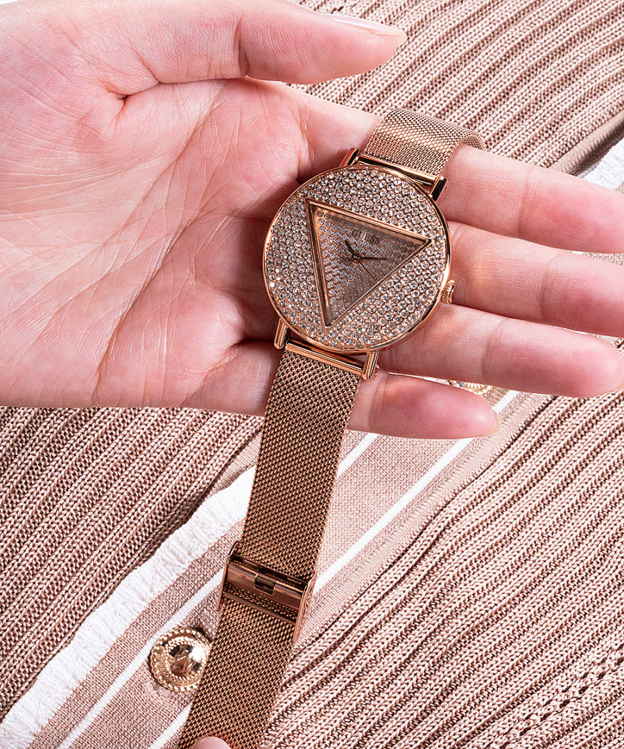 Guess Iconic Rose Gold Dial Women 36mm