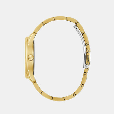 Emblem Women Quartz Gold Dial Analog Stainless Steel Watch GW0485L1