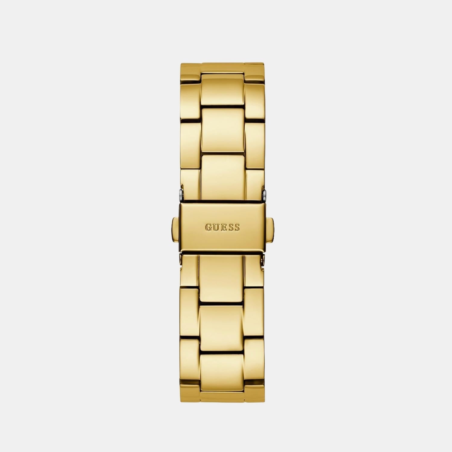 Emblem Women Quartz Gold Dial Analog Stainless Steel Watch GW0485L1