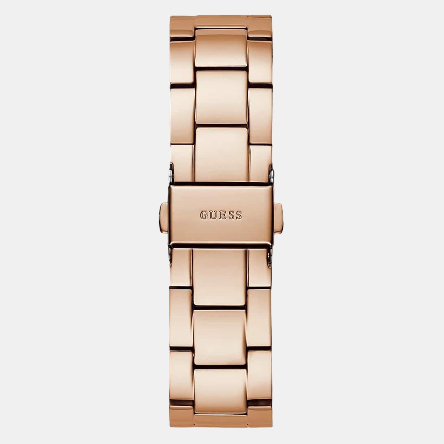 Emblem Women Quartz Rose Gold Dial Analog Stainless Steel Watch GW0485L2