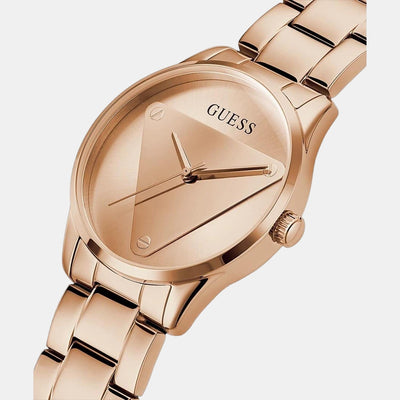 Emblem Women Quartz Rose Gold Dial Analog Stainless Steel Watch GW0485L2