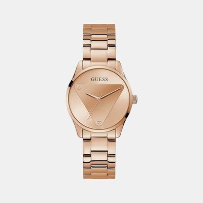 Emblem Women Quartz Rose Gold Dial Analog Stainless Steel Watch GW0485L2