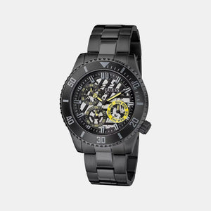 Axle Men Quartz Black Dial Analog Stainless Steel Watch GW0488G3