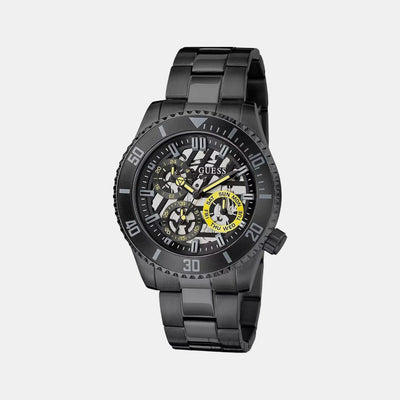 Axle Men Quartz Black Dial Analog Stainless Steel Watch GW0488G3