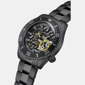 Axle Men Quartz Black Dial Analog Stainless Steel Watch GW0488G3