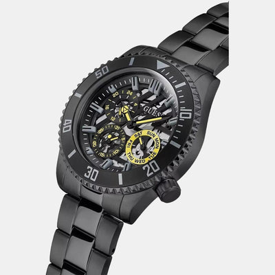 Axle Men Quartz Black Dial Analog Stainless Steel Watch GW0488G3