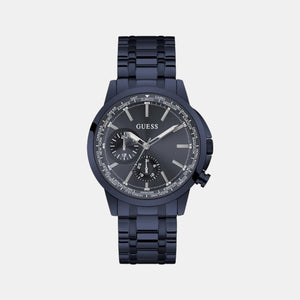 Guess Sport Men Quartz Blue Dial Chronograph Stainless Steel Watch GW0490G4