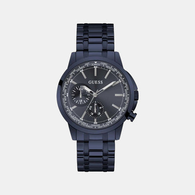 Guess Sport Men Quartz Blue Dial Chronograph Stainless Steel Watch GW0490G4