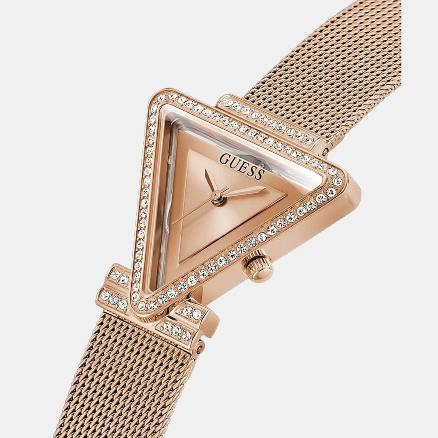 Fame Women Quartz Gold Dial Analog Stainless Steel Watch GW0508L3
