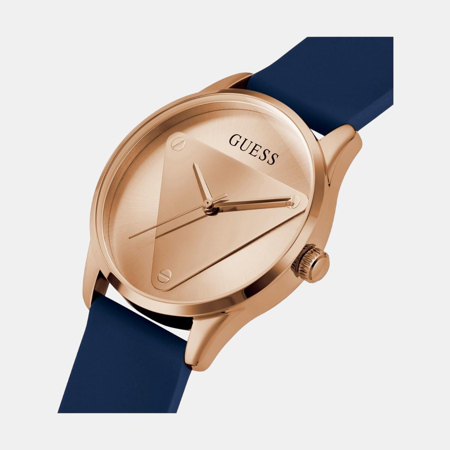 Emblem Women Quartz Rose Gold Dial Analog Silicone Watch GW0509L1