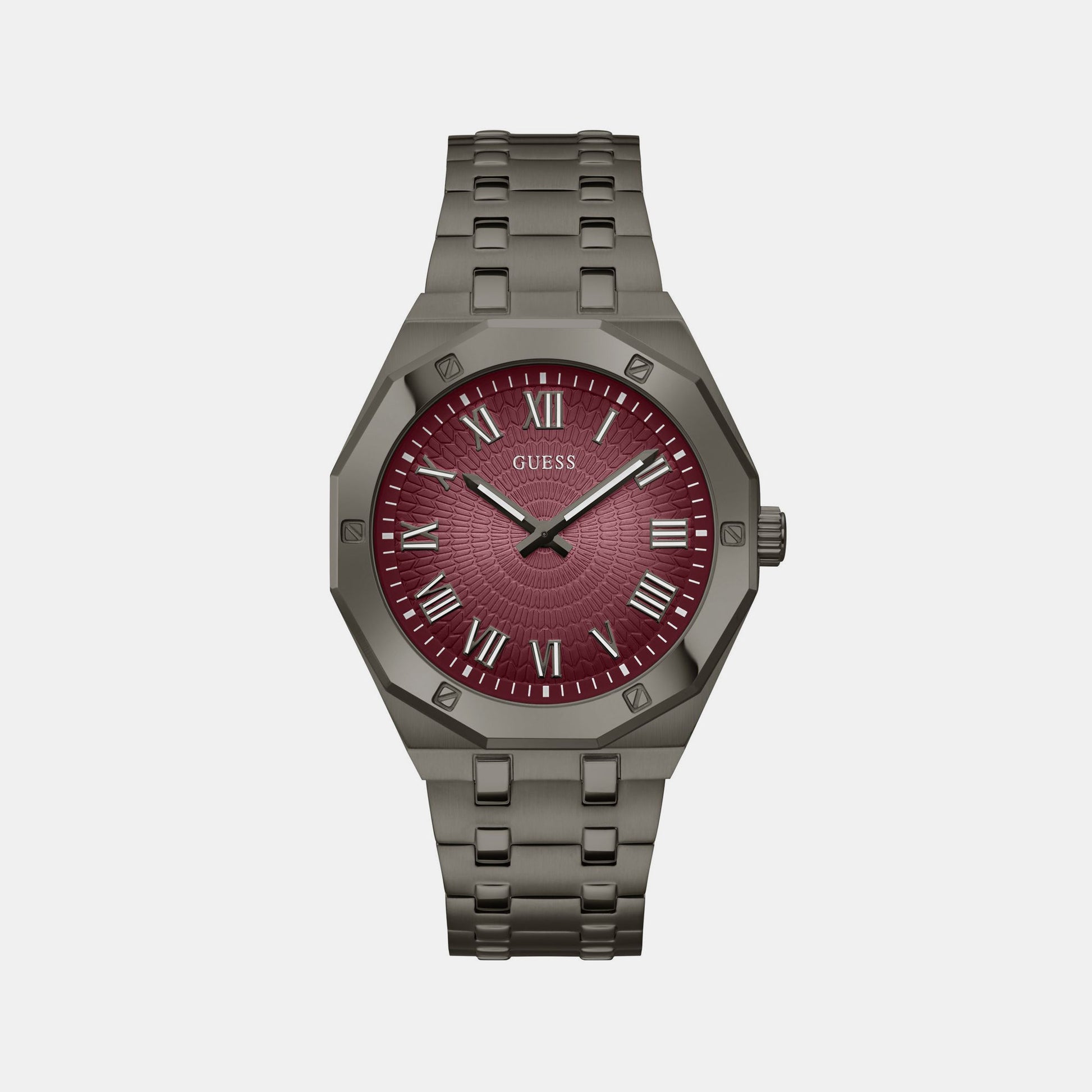 Asset Men Quartz Purple Dial Analog Stainless Steel Watch GW0575G5