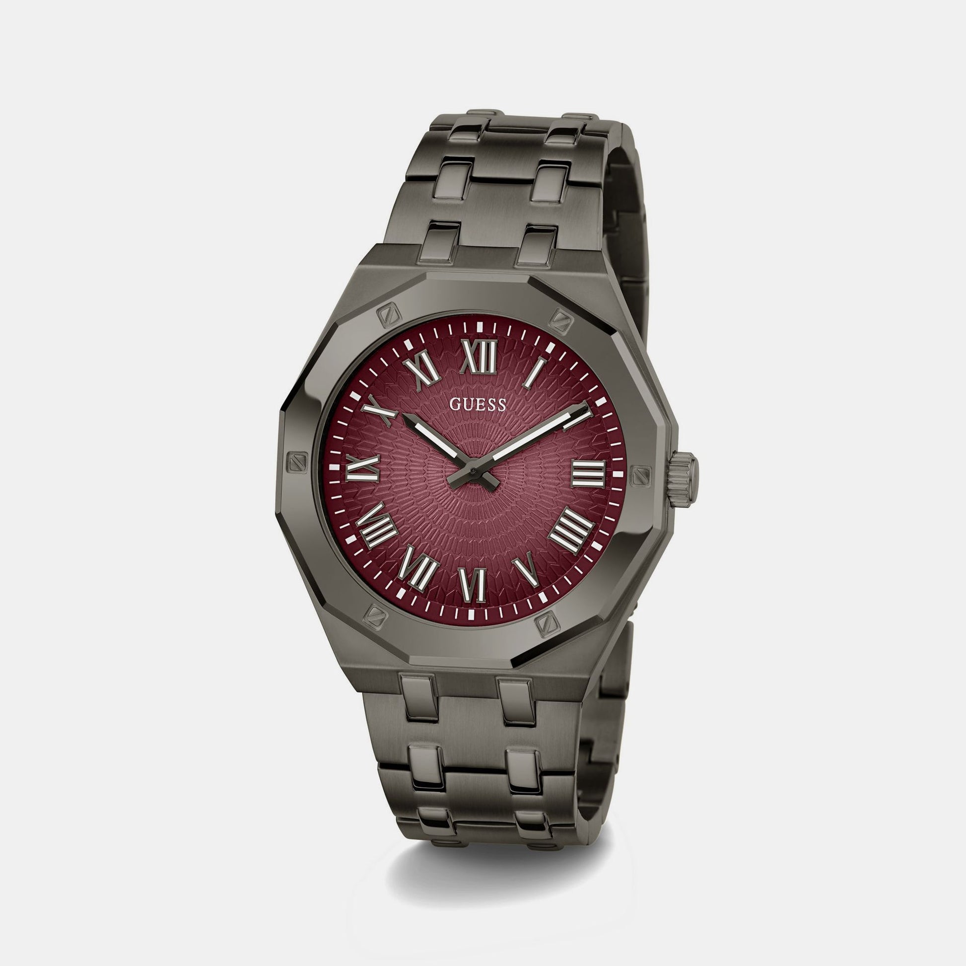 Asset Men Quartz Purple Dial Analog Stainless Steel Watch GW0575G5