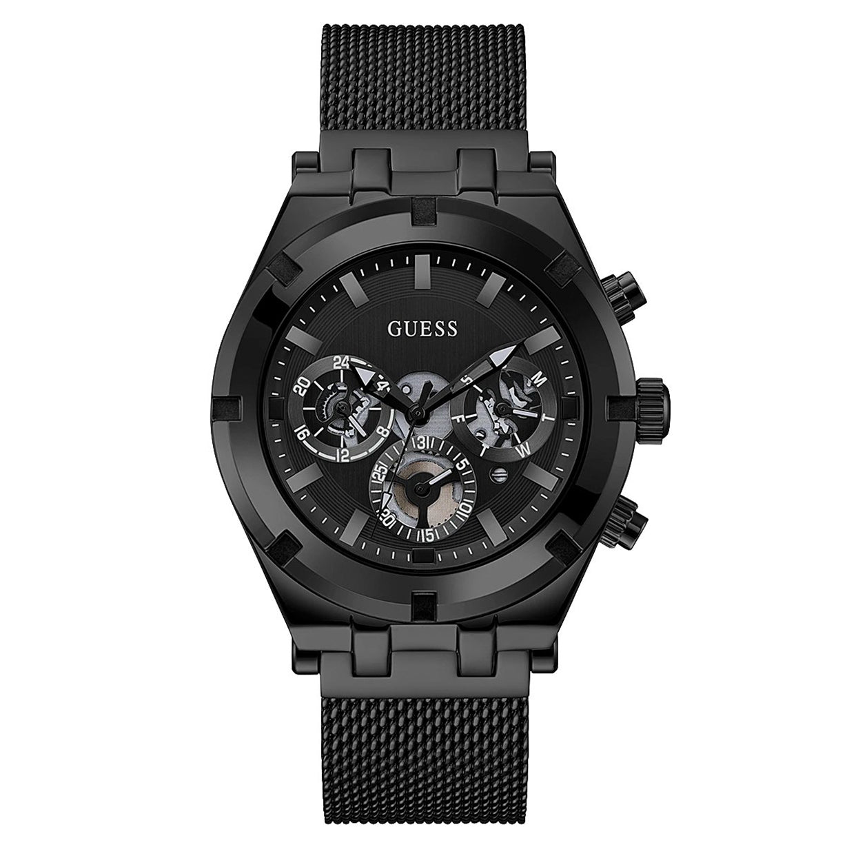 Guess Continental Black Dial Men 42.5mm