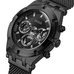Guess Continental Black Dial Men 42.5mm