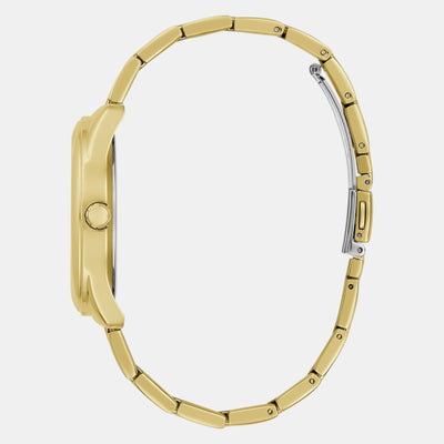 Cubed Women Quartz Champagne Dial Analog Stainless Steel Watch GW0606L2