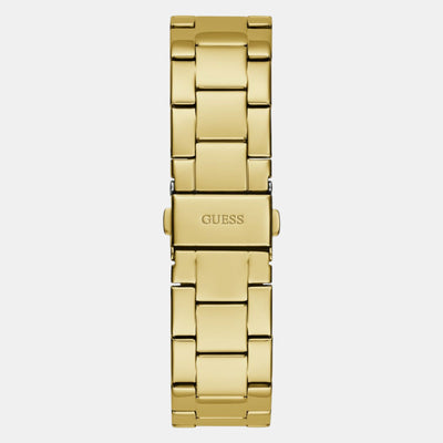 Cubed Women Quartz Champagne Dial Analog Stainless Steel Watch GW0606L2