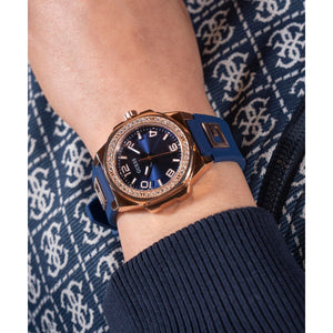 Guess Sport Women Quartz Blue Dial Analog Silicone Watch GW0617L3
