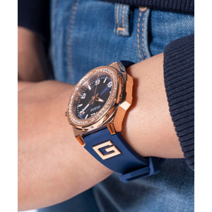 Guess Sport Women Quartz Blue Dial Analog Silicone Watch GW0617L3