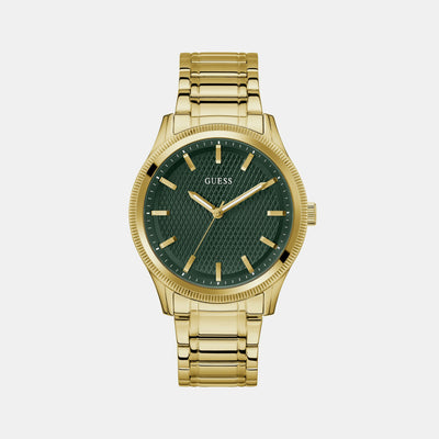 Guess Dress Men Quartz Green Dial Analog Stainless Steel Watch GW0626G2