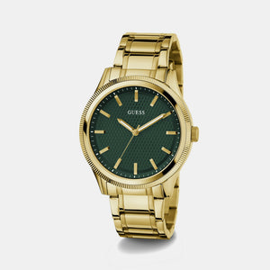Guess Dress Men Quartz Green Dial Analog Stainless Steel Watch GW0626G2