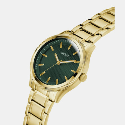 Guess Dress Men Quartz Green Dial Analog Stainless Steel Watch GW0626G2
