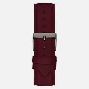Crescent Men Quartz Grey Dial Analog Leather Watch GW0628G4