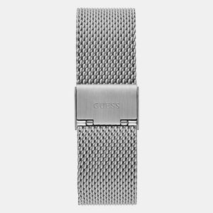 Crescent Men Quartz Black Dial Analog Mesh Watch GW0629G1