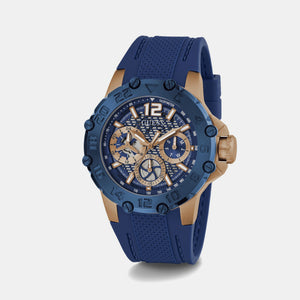 Contender Men Quartz Blue Dial Chronograph Silicone Watch GW0640G3